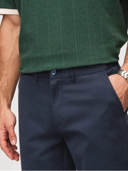 Pánské tmavě modré chinos kalhoty V4 PACP-0293