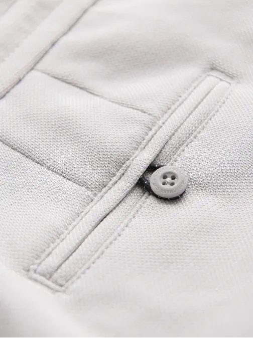 Světle-šedé chino pánské kraťasy V5 SRCS-0149