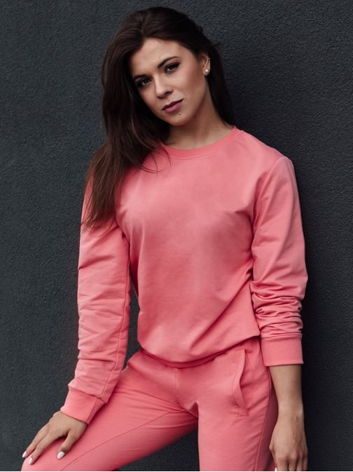 Jednoduchá dámská korálová mikina Glamflair