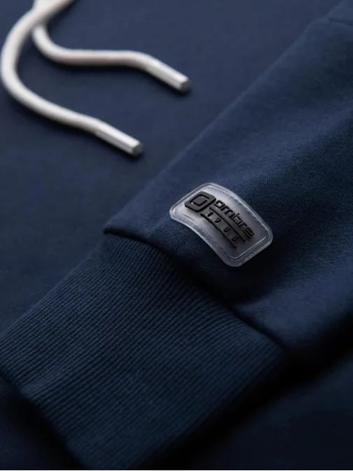 Trendy tmavě modrá mikina s pruhy V2 SSNZ-0250