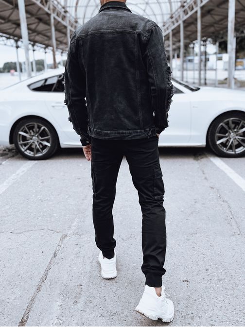 Senzační pánská černá džínová bunda