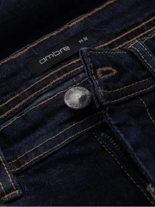 Pánské džínové šortky tmavě modré v1 om-srds-0134