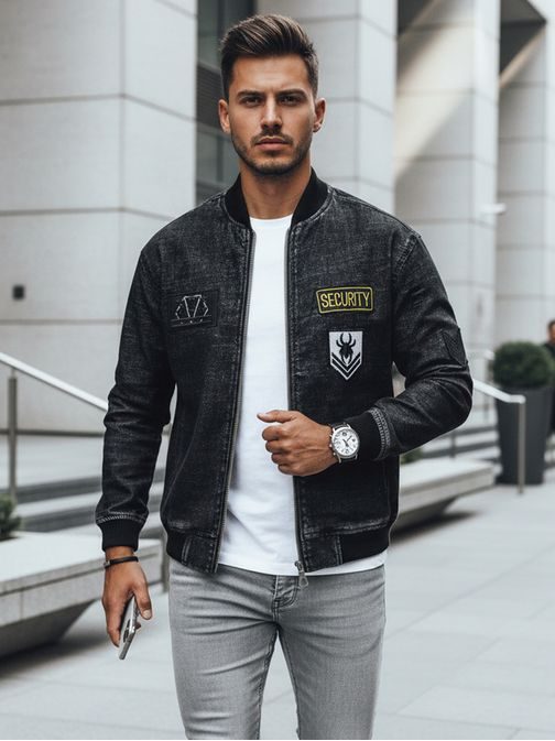 Stylová černá bomber bunda