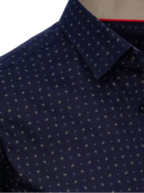 Granátová košile s decentním vzorem