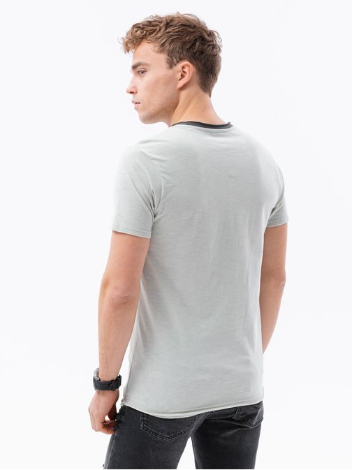 Pohodlné světle-šedé tričko S1385