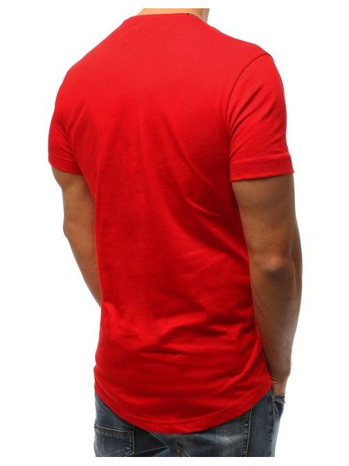 Trendy červené tričko s potiskem