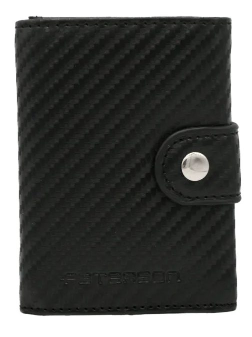 Módní černá kožená peněženka Peterson