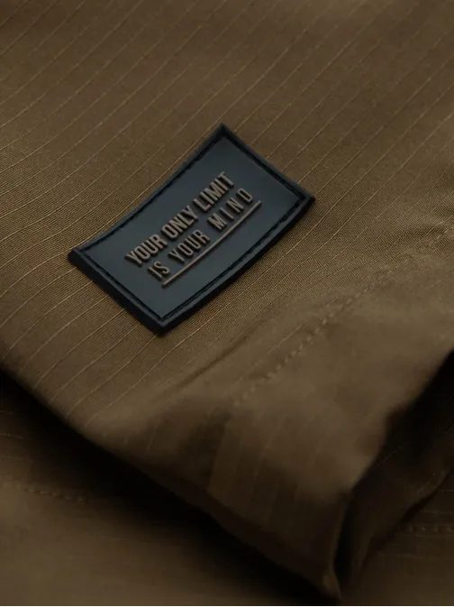 Základní hnědá přechodná sportovní bunda V2 JANP-0191
