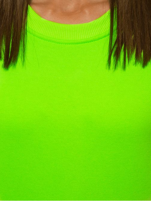 Dámská pohodlná mikina v neonově zelené barvě JS/W01Z