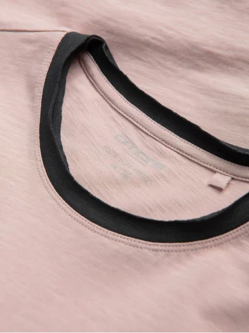 Trendy růžové tričko bez potisku V5 TSCT-22SS-004