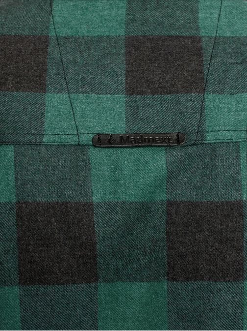 Moderní pánská kostkovaná zelená košile MADMEXT 1770