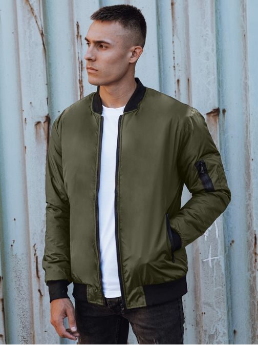 Jedinečná zelená přechodná bomber bunda