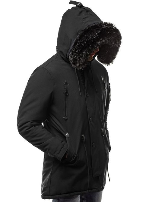 Zimní černá bunda OZONEE JB/1068