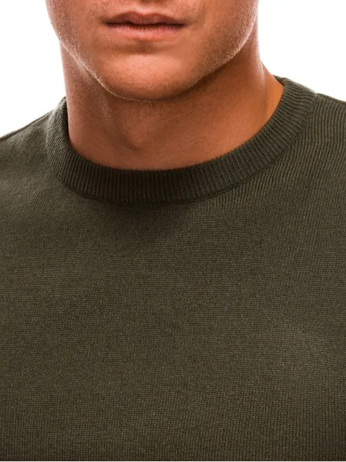 Olivový jednoduchý svetr  V7 SWBS-0100