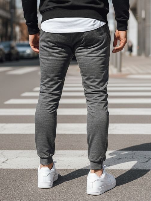 Pohodlné pánské tepláky v šedé barvě