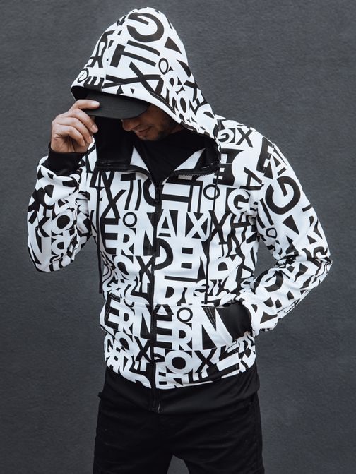 Bílá mikina s trendy potiskem