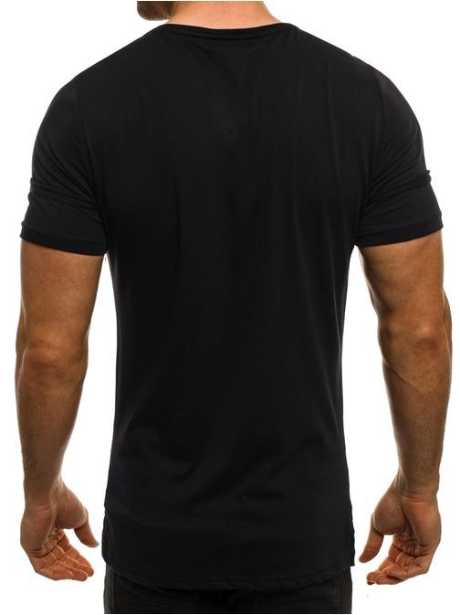 Černé moderní pánské tričko BLACK ROCK 1011/17