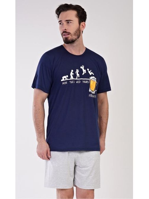 Dvojbarevné pánské pyžamo - Pivko