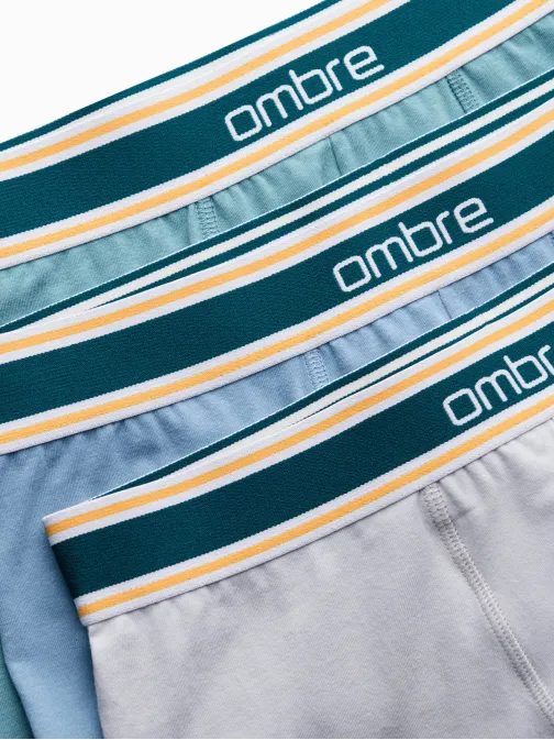 Modré stylové boxerky unbo-0110 (3ks)