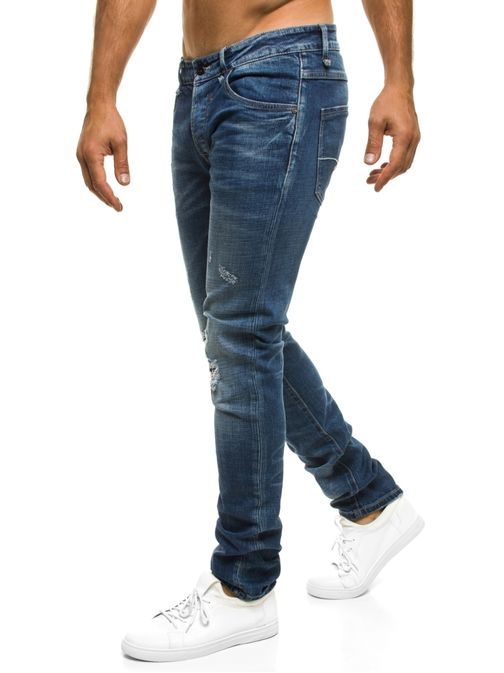 Pohodlné pánské tmavě modré džíny XZX-STAR 51609