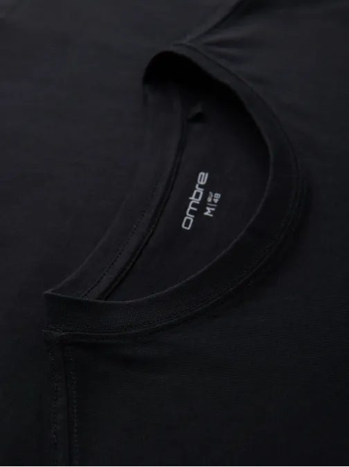 Trendy černé tričko s 3D efektem V1 TSPT-0286