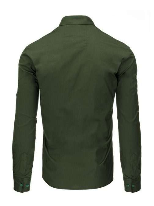 Jedinečná košile pro pány trendy zelené barvy