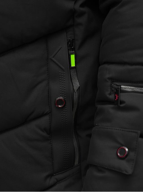 Černá trendy bunda na zimu JS/22M55/392