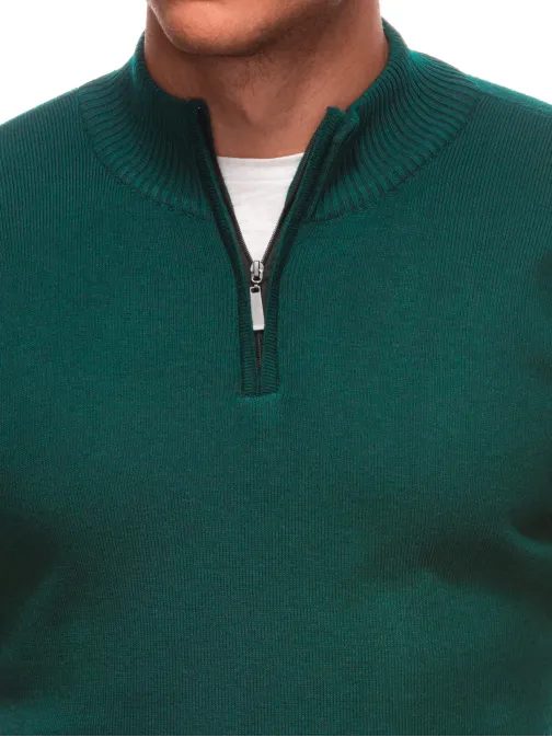 Elegantní pánský svetr v zelené barvě E245