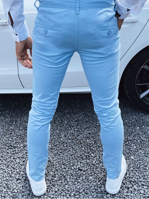 Stylové světle modré pánské kalhoty