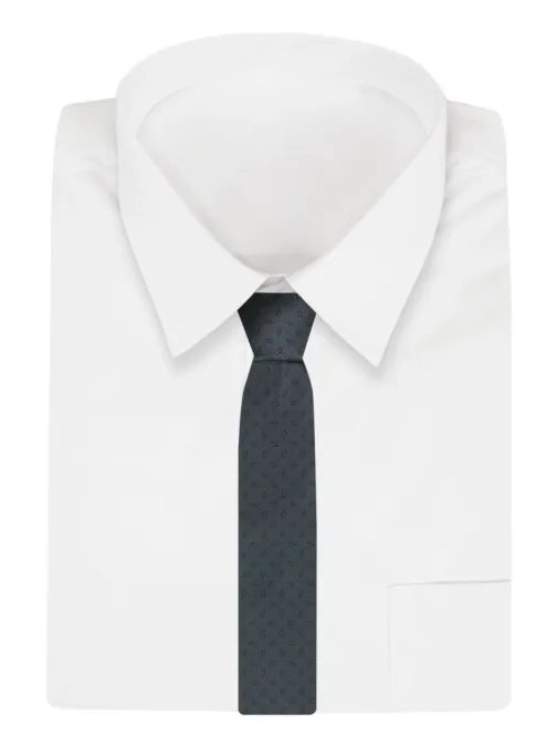 Grafitová pánská kravata s decentním vzorem