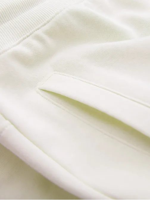 Krémové tepláky s trendy prošíváním V11 PABS-0173