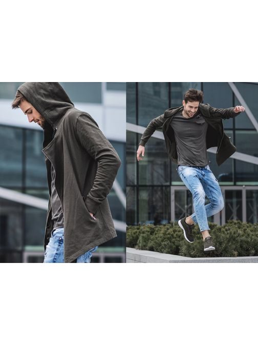 Pánské moderní khaki tričko BREEZY 183