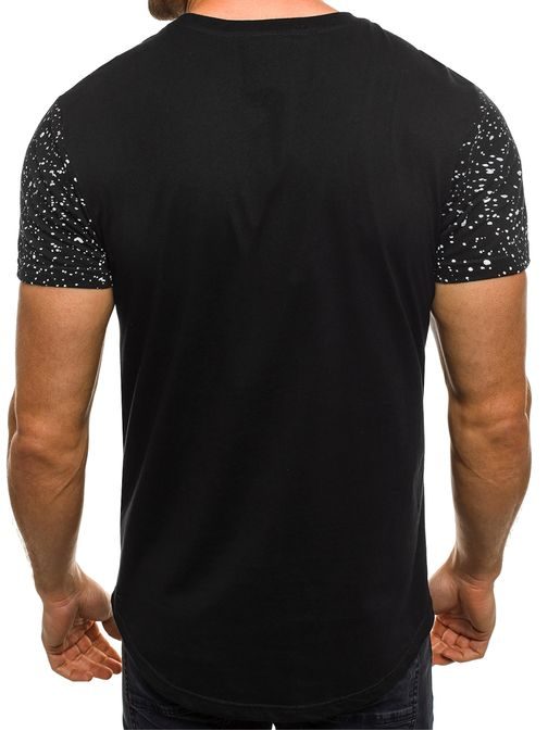 Sportovní pánské černé tričko dvojbarevné J.STYLE SS095