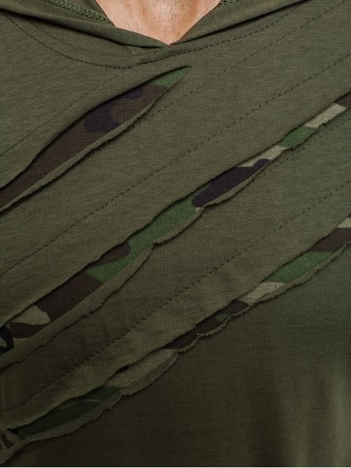 MILITARY zelené asymetrické tričko pánské BREEZY 171334