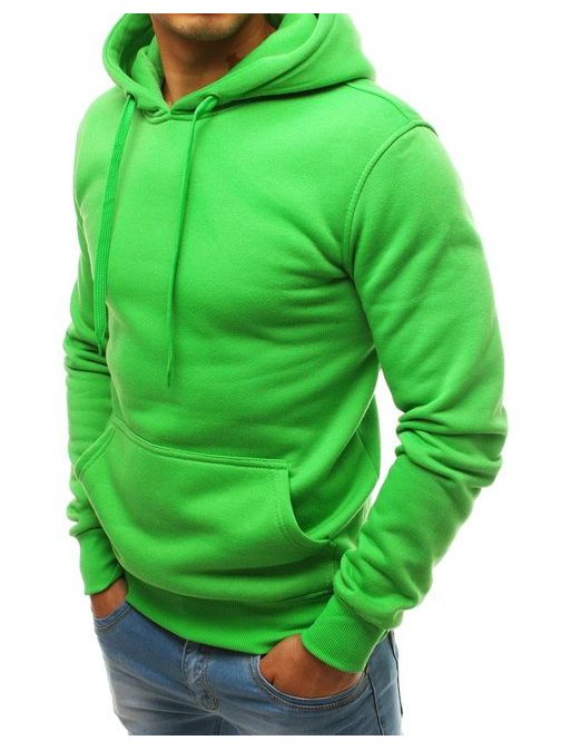 Trendy zelená mikina s kapucí