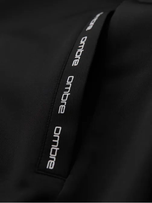 Nadčasová černá mikina s kapucí V1 EM-SSBZ-0210