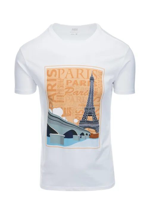 Trendy bílé tričko Paris S1434 V-6A