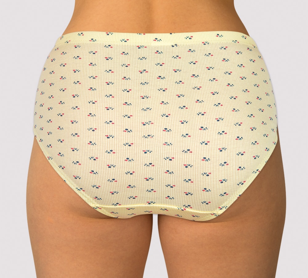 Vysoké bavlněné kalhotky z bavlněného ribu PS1710 | Spodní prádlo Andrie