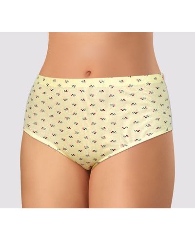 Vysoké bavlněné kalhotky Andrie z bavlněného ribu PS1710