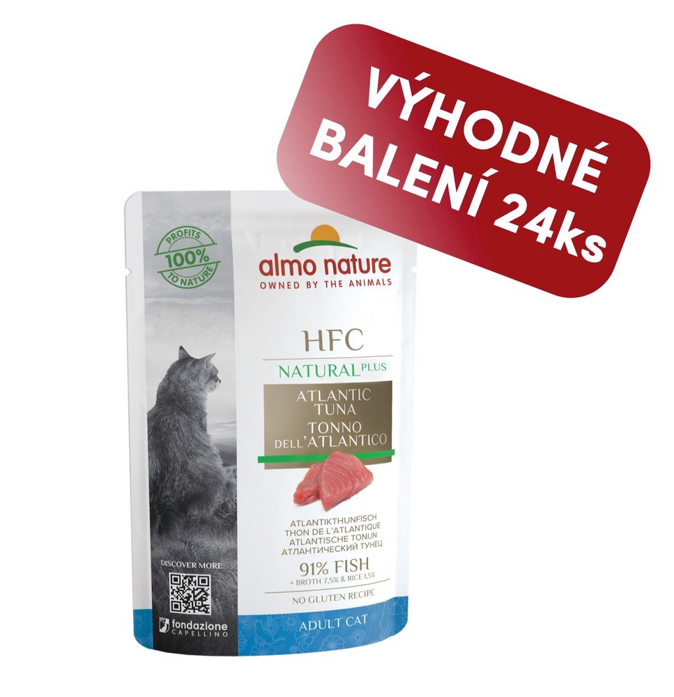 Almo Nature HFC Natural Plus - Atlantský tuňák 55g výhodné balení 24ks