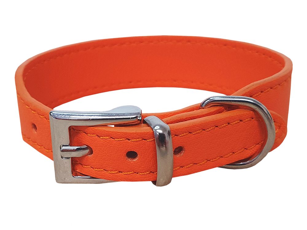 BAFPET Kožený obojek SETA - Oranžová