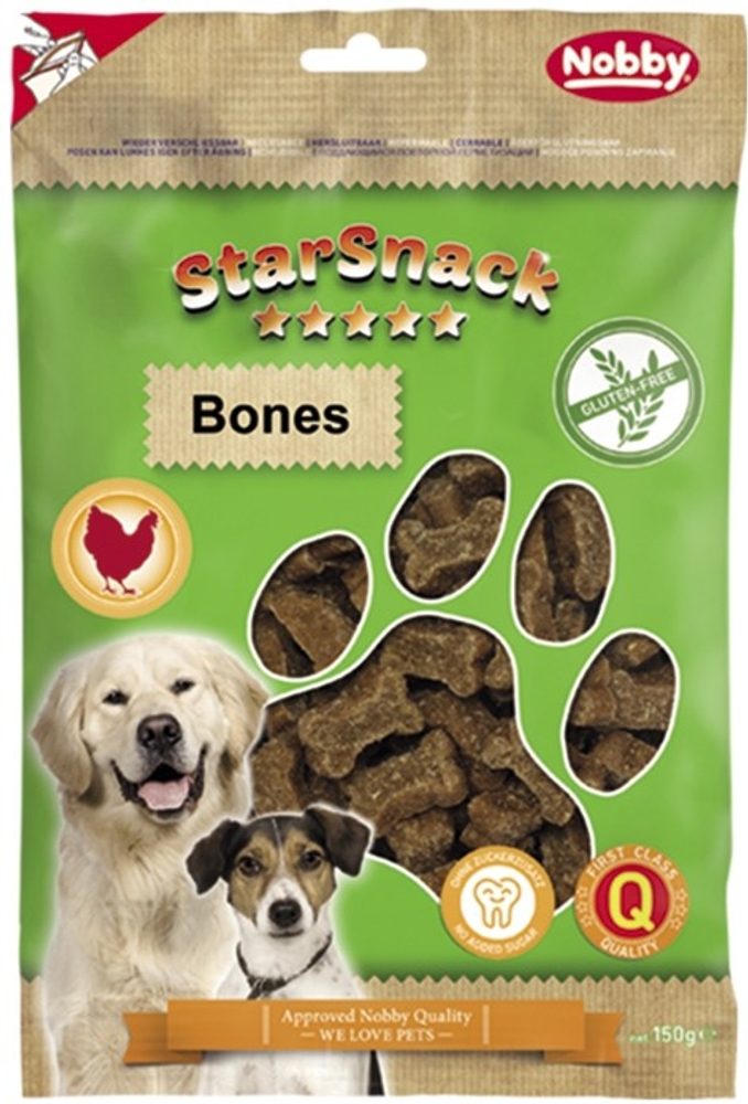 Nobby StarSnack Bones GLUTEN FREE bezlepkové pamlsky kostičky 150g