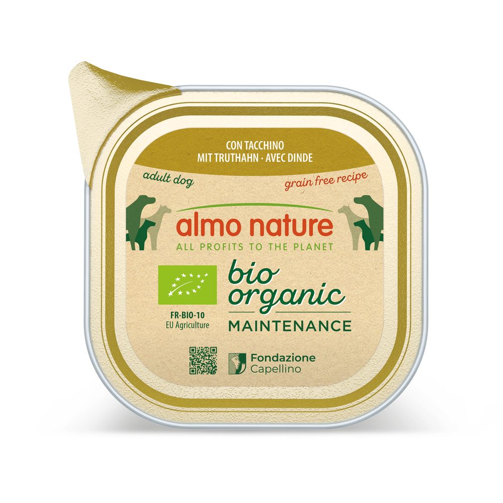 Almo Nature Bio Organic - vanička pro psy s krůtou 100g