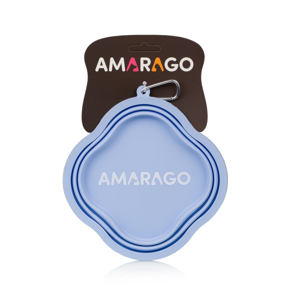 Amarago silikonová skládací miska 1000ml - modrá