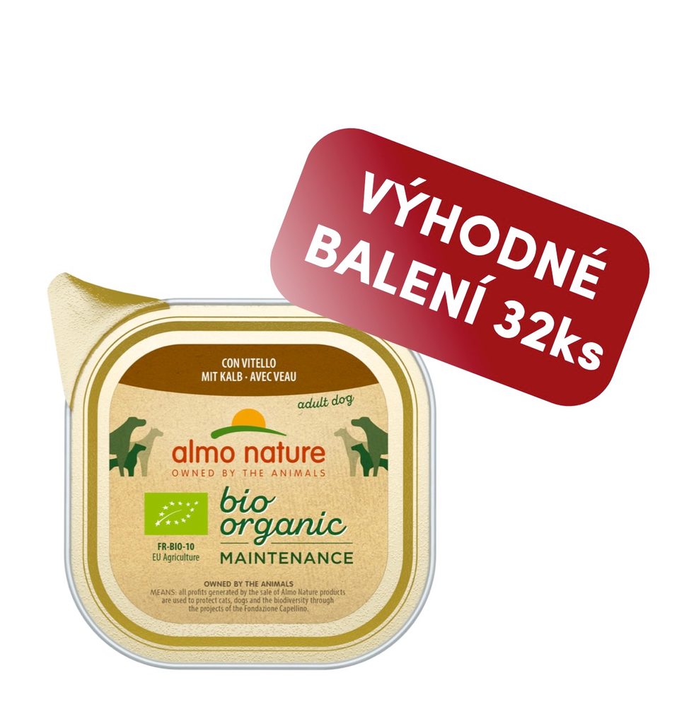 Almo Nature Daily Menu Bio WET DOG - s telecím 100g výhodné balení 32ks