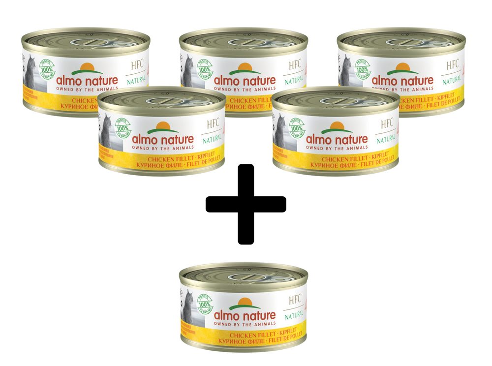 Almo Nature HFC - Kuřecí filet 70g 5+1 ZDARMA