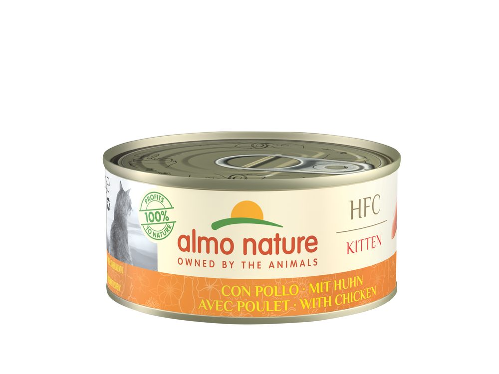 Almo Nature HFC Kuřecí pro koťata 150g exp 07/2023 SLEVA 50%
