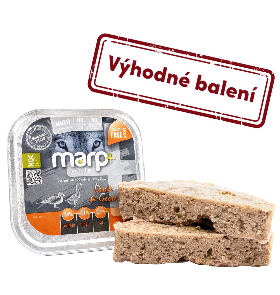 Marp Natural Plus vanička pro psy s kachnou a husou 12x150g