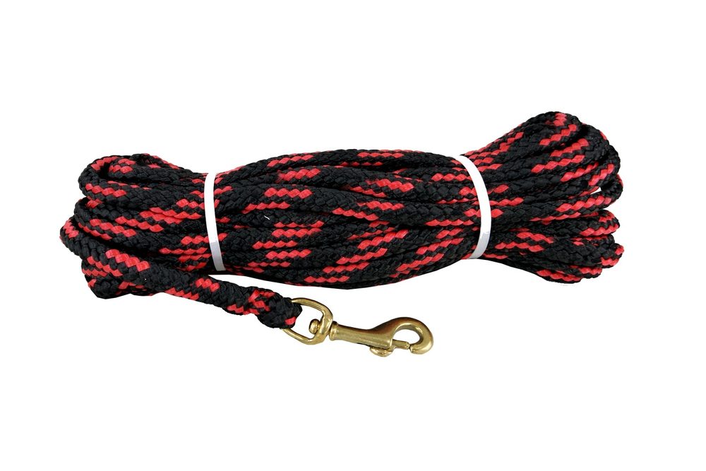 BAFPET Stopovací vodítko z dutého lana - Černo-červená