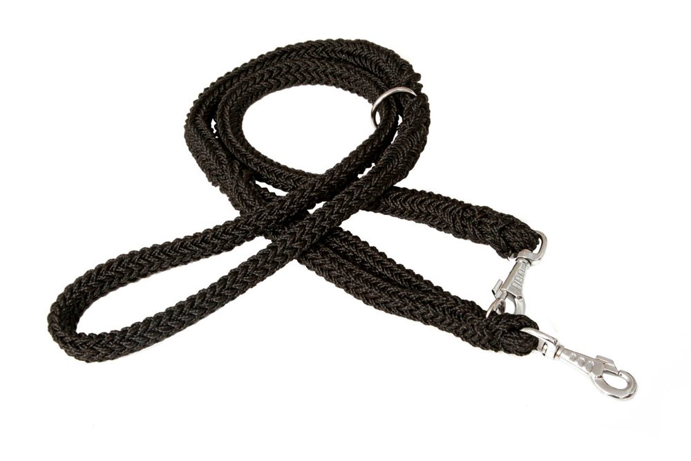 BAFPET Lanové přepínací vodítka pletené HUGO - Černá